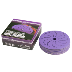 FASTPLUS Шлифовальные круги 150 мм, 119 отверстий, на липучке, серия BDL9,  BT77 PURPLE(керамика)