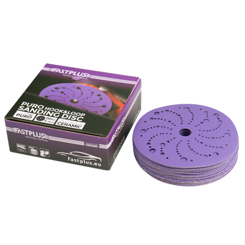 FASTPLUS Шлифовальные круги 150 мм, 119 отверстий, на липучке, серия BDL9,  BT77 PURPLE(керамика)