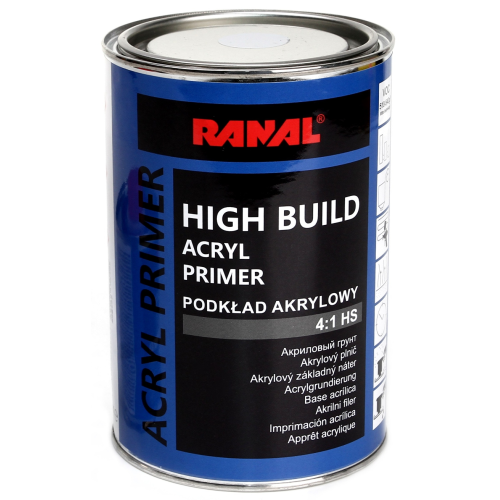 RANAL HIGH BUILD  - акриловый, толстослойный грунт 4:1 HS  + отвердитель