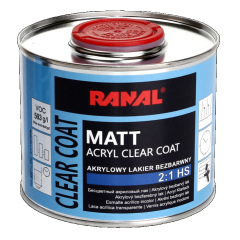 RANAL Акриловый лак матовый HS 0.5L + отвердитель 0,25L 