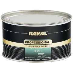 RANAL PROFESSIONAL - Шпатлевка полиэфирная  3 в 1 BLACK LINE PROFESSIONAL, светло-зеленая.                  