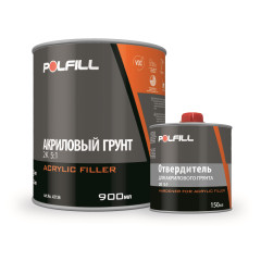 Акриловый грунт двухкомпонентный 5+1 HS + отвердитель.